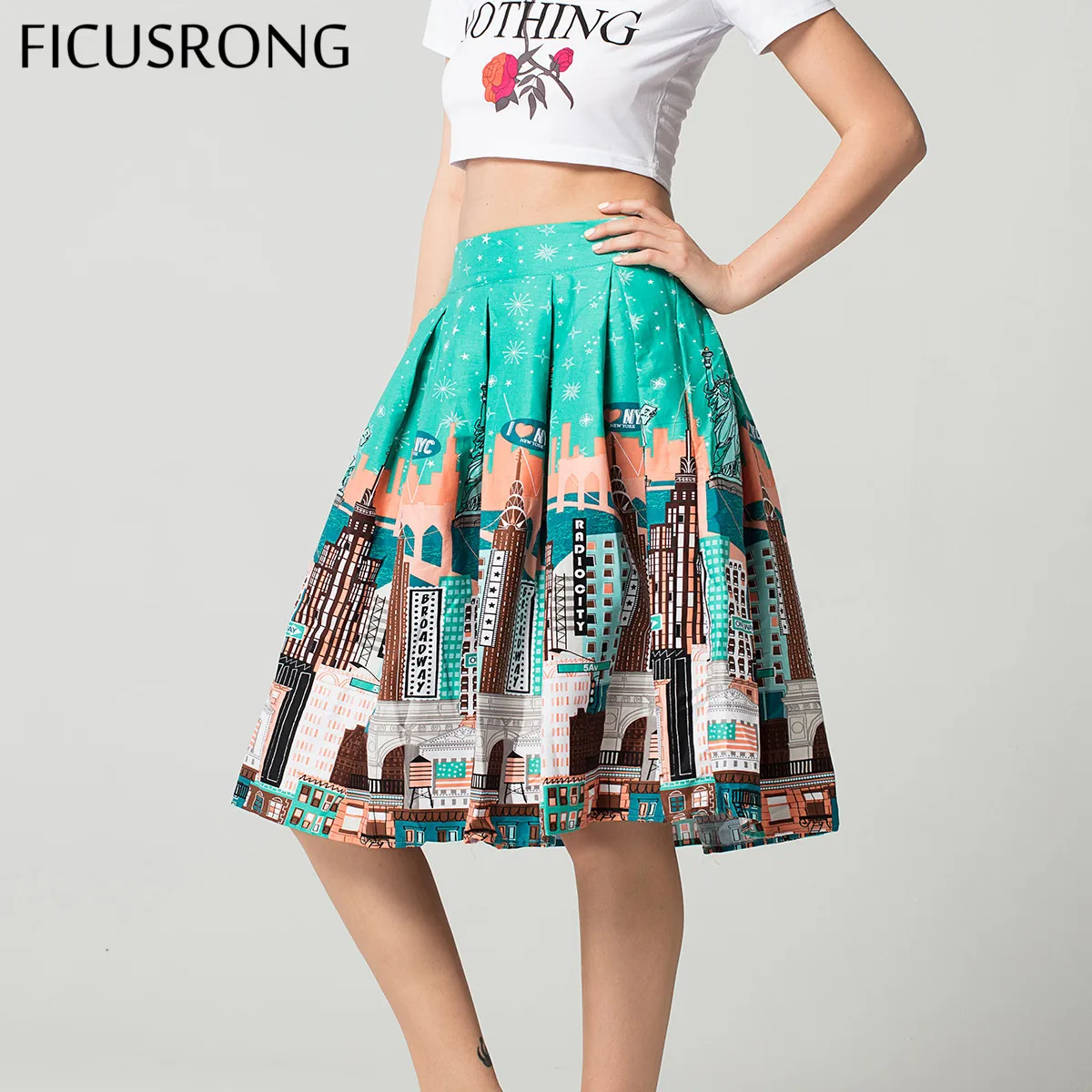 Retro Print Flower Summer Skirts Womens High Waist Vintage Skirt Elegant A-Line Midi Women Skirt FICUSRONG
Retro Print Flower Summer Skirts Womens High Waist Vintage Skirt Elegant A-Line Midi Women Skirt FICUSRONG