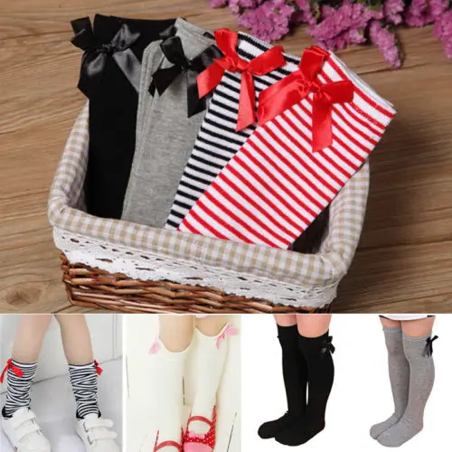 Autumn Children's Baby Kids Girls Knee Cotton Stocking White Black Gray Stripe Bow Bandage Cat 1-8Y new 2018
Autumn Children's Baby Kids Girls Knee Cotton Stocking White Black Gray Stripe Bow Bandage Cat 1-8Y new 2018