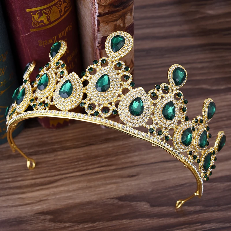 Large Vintage Crystal Bride Tiara Headband Rhinestone Princess Gold Crown For Women Wedding Jewelry Hair Accessories Ornaments 
Large Vintage Crystal Bride Tiara Headband Rhinestone Princess Gold Crown For Women Wedding Jewelry Hair Accessories Ornaments