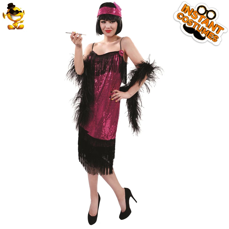 DSPLAY Dancer Tassel Fancy Dress Adult Pink Flapper Outfits Flapper Party Costume
DSPLAY Dancer Tassel Fancy Dress Adult Pink Flapper Outfits Flapper Party Costume