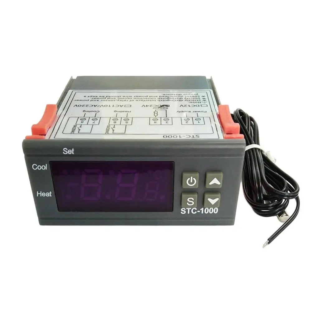 12V/24V Digital STC-1000 Multipurpose Temperature Controller Thermostat With Sensor For Greenhouse Incubation Cultivate J3
12V/24V Digital STC-1000 Multipurpose Temperature Controller Thermostat With Sensor For Greenhouse Incubation Cultivate J3