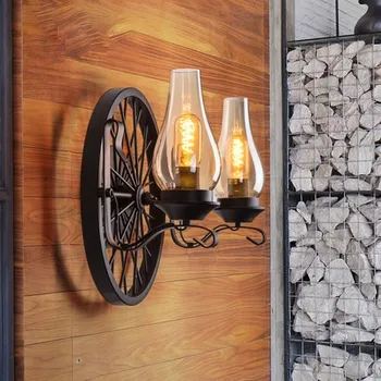 Loft American retro creative personality iron art decorative wall lamp dining room bedroom Cafe aisle corridor light
Loft American retro creative personality iron art decorative wall lamp dining room bedroom Cafe aisle corridor light