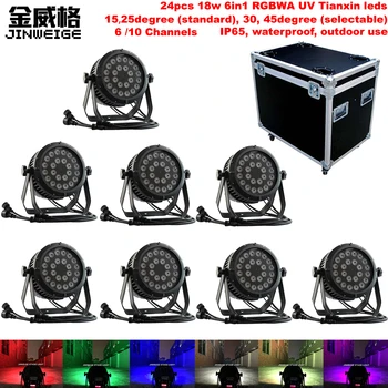 Free Shipping 8pcs/Lot Flightcase Packing IP65 Waterproof 24*18W 6in1 RGBAW UV LED Par Light LED Par Cans For Disco Dj Party
Free Shipping 8pcs/Lot Flightcase Packing IP65 Waterproof 24*18W 6in1 RGBAW UV LED Par Light LED Par Cans For Disco Dj Party