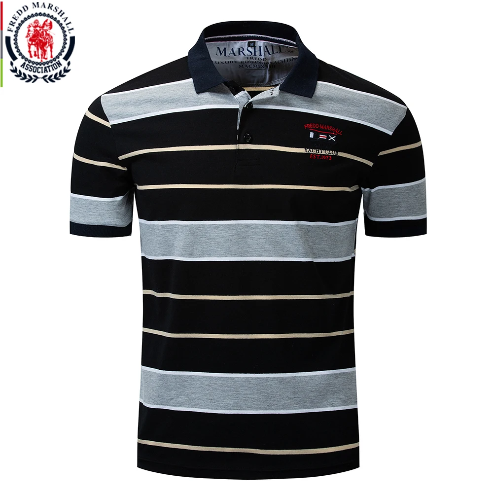 Fredd Marshall Summer New 2019 Polo Shirt Men Striped Polo Shirt Men 100% Cotton Business Casual Homme Polos With Embroidery 044
Fredd Marshall Summer New 2019 Polo Shirt Men Striped Polo Shirt Men 100% Cotton Business Casual Homme Polos With Embroidery 044