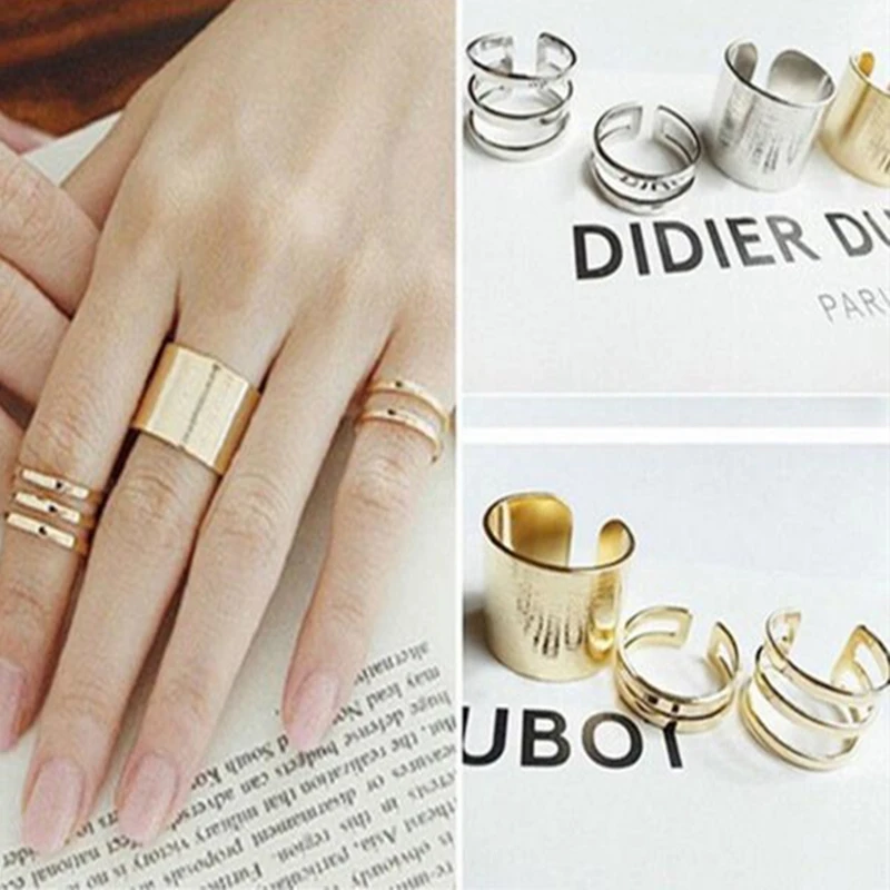 3 Pcs Punk Gold Silver Rings Female Anillos Stack Plain Band Midi Mid Finger Knuckle Rings Set for Women Anel Rock Jewelry
3 Pcs Punk Gold Silver Rings Female Anillos Stack Plain Band Midi Mid Finger Knuckle Rings Set for Women Anel Rock Jewelry