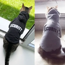 Security Cat Clothes Pet Cat Coats Jacket Hoodies For Cats Outfit Warm Pet Clothing Rabbit Animals