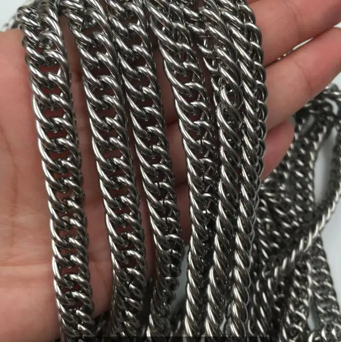 9mm wide Heavy Jewelry 5 Meters Lot Silver Stainless Steel Smooth Curb Link Chain Jewelry Finding /Marking DIY for Mens
9mm wide Heavy Jewelry 5 Meters Lot Silver Stainless Steel Smooth Curb Link Chain Jewelry Finding /Marking DIY for Mens