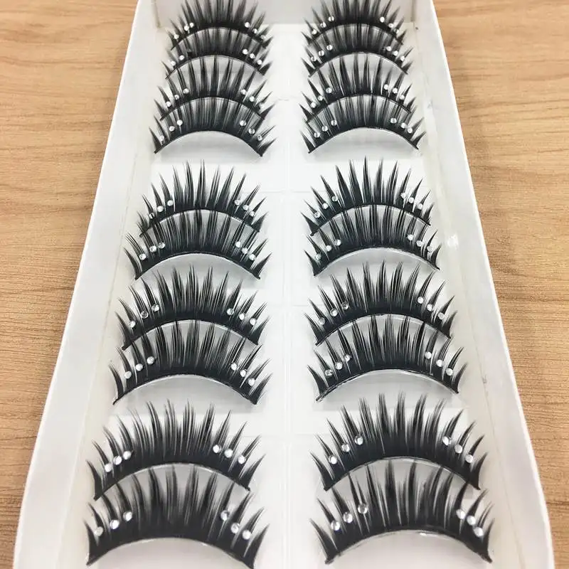 New 10 pairs Crystal Exaggerated False Eyelashes Thick Crossing Acrylic Stage Fake Eyelashes Performance Smoke Makeup Eye Lashes
New 10 pairs Crystal Exaggerated False Eyelashes Thick Crossing Acrylic Stage Fake Eyelashes Performance Smoke Makeup Eye Lashes