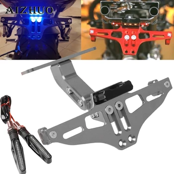 Universal Motorcycle License Plate Holder LED Number Support FOR honda hornet 900 kawasaki ninja650 duke 790 ducati monster 1200
Universal Motorcycle License Plate Holder LED Number Support FOR honda hornet 900 kawasaki ninja650 duke 790 ducati monster 1200