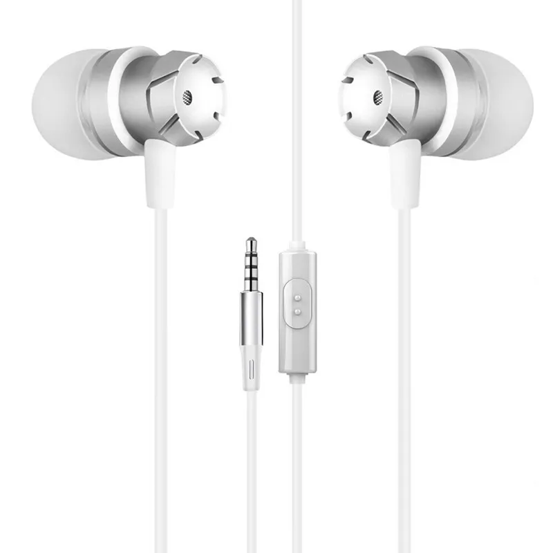 3.5mm Bass Stereo Metal HIFI In Ear Earphone for Samsung Galaxy A6 A6+ 2018 Sport Music Earpiece with Mic Headset fone de ouvido |
