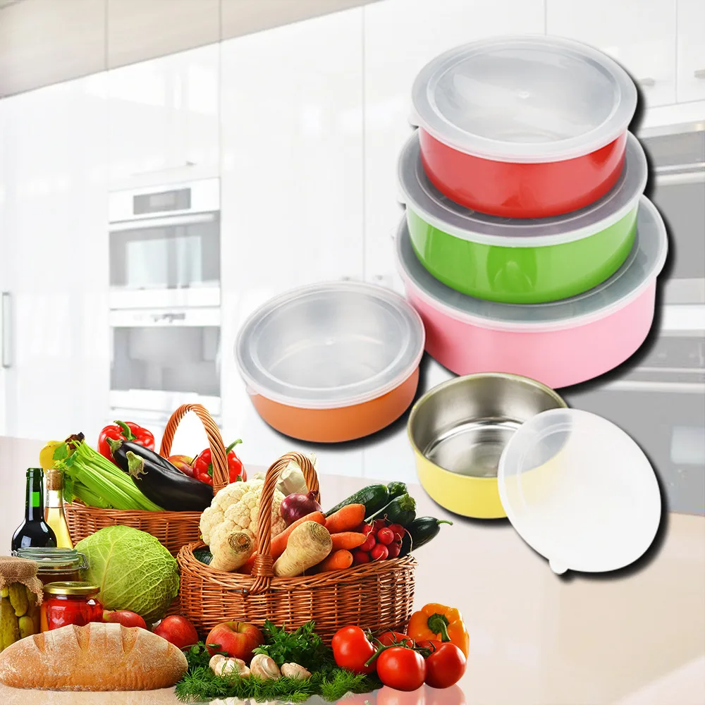 2018 5 Pcs Stainless Steel Home Kitchen Food Container Storage Mixing Bowl Set perfect for packing lunches #0108
2018 5 Pcs Stainless Steel Home Kitchen Food Container Storage Mixing Bowl Set perfect for packing lunches #0108