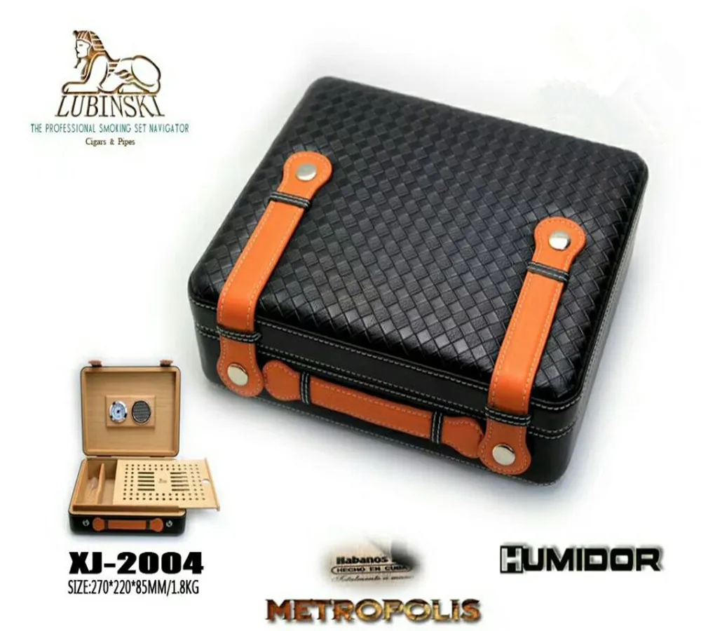 LUBINSKI Cigar Case Humidor Luxury letterbag cigar box cigar kit with cedar wood Hygrometer Humidier Traverl
LUBINSKI Cigar Case Humidor Luxury letterbag cigar box cigar kit with cedar wood Hygrometer Humidier Traverl