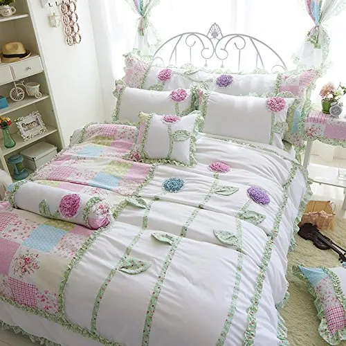 WINLIFE Three-Dimensional Flowers Bedding Set Fairy Girls Bed Set Korean Rulled Lace Bed Cover Twin Queen
WINLIFE Three-Dimensional Flowers Bedding Set Fairy Girls Bed Set Korean Rulled Lace Bed Cover Twin Queen