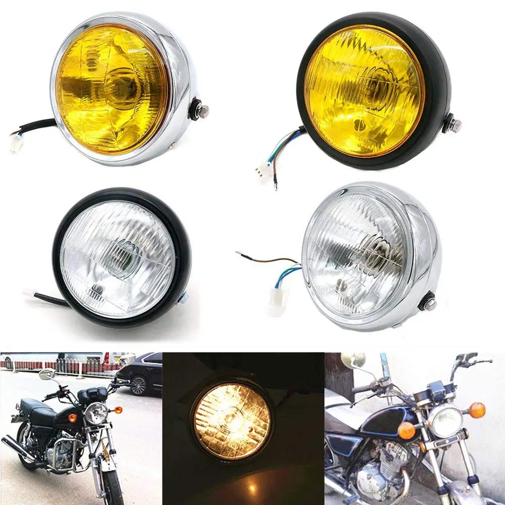 Motorcycle Headlight Black Metal Retro Halogen Front Light 12V Fits For CG125 GN125 CB CL Yamaha Suzuki Cafe Racer Bobber Custom
Motorcycle Headlight Black Metal Retro Halogen Front Light 12V Fits For CG125 GN125 CB CL Yamaha Suzuki Cafe Racer Bobber Custom