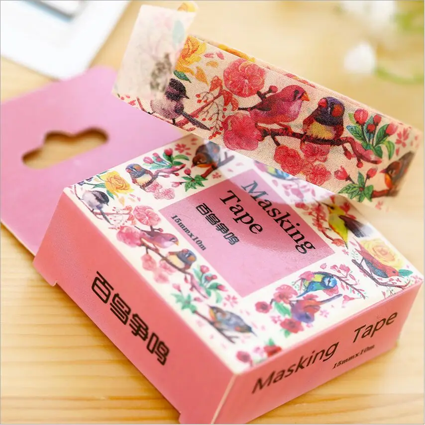 15mm Wide Birds Blossoming Flowers Trees Decoration Washi Tape DIY Scrapbooking Sticker Label Masking Tape School Office Supply
15mm Wide Birds Blossoming Flowers Trees Decoration Washi Tape DIY Scrapbooking Sticker Label Masking Tape School Office Supply