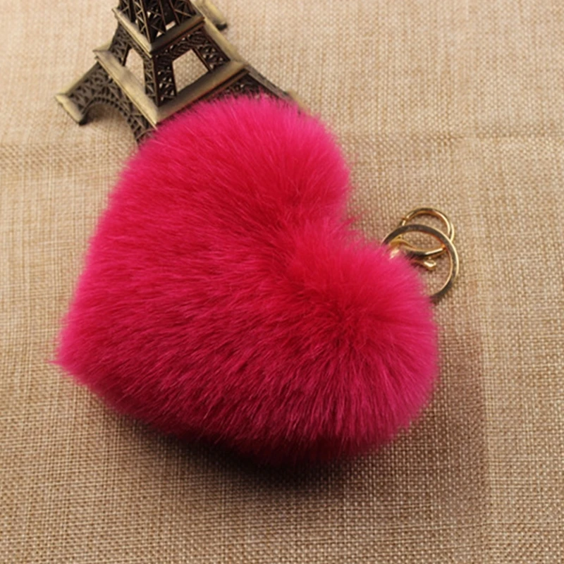 New Fashion Faux Rex Rabbit Fur Pom Pom Heart Key Chain Woman Bag Charms Man Trinket Car Keychain Women Key Ring Jewelry Keyring
New Fashion Faux Rex Rabbit Fur Pom Pom Heart Key Chain Woman Bag Charms Man Trinket Car Keychain Women Key Ring Jewelry Keyring