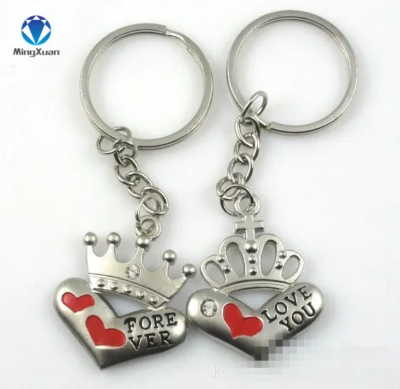 1Pair Couple Keychain Crown Key Ring Silver Plated Lovers Love Key Chain Souvenirs Valentine's Day gift C379
1Pair Couple Keychain Crown Key Ring Silver Plated Lovers Love Key Chain Souvenirs Valentine's Day gift C379