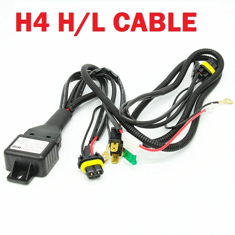 

Dianshi h4 harness for H4 hi low beam wiring relay 35w 55w hid xenon lamp use