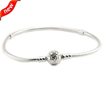 FANDOLA 100% 925 Sterling Silver Jewelry Snake Chain Basic Bracelet with Starry Sky Clasp Bracelets for Women DIY Beads Charm 
FANDOLA 100% 925 Sterling Silver Jewelry Snake Chain Basic Bracelet with Starry Sky Clasp Bracelets for Women DIY Beads Charm