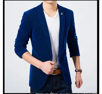 2018Mens blazer slim fit suit jacket green navy blue velvet spring autumn outwear coat Free shipping Suits For Men
2018Mens blazer slim fit suit jacket green navy blue velvet spring autumn outwear coat Free shipping Suits For Men