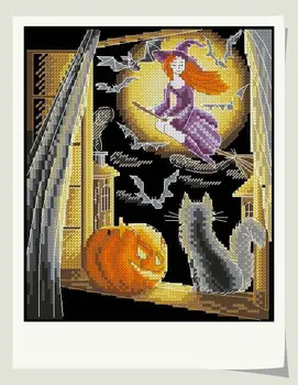 Bobo Cross Stitch Sets For Embroidery Kits High Quality Fabric DMC Cotton Thread DIY Needlework 14CT Flying Halloween Witch
Bobo Cross Stitch Sets For Embroidery Kits High Quality Fabric DMC Cotton Thread DIY Needlework 14CT Flying Halloween Witch