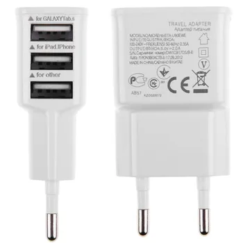 White EU Plug 3 Ports Three USB Power AC Wall Charger Travel Adapter For iphone Samsung Smart phones and tablet PC 200pcs
White EU Plug 3 Ports Three USB Power AC Wall Charger Travel Adapter For iphone Samsung Smart phones and tablet PC 200pcs