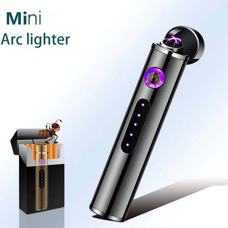 2019 Mini Portable Double Arc Lighter USB Plasma Electric Lighter Rechargeable Cigarette Lighters Windproof Smoking Accessories
2019 Mini Portable Double Arc Lighter USB Plasma Electric Lighter Rechargeable Cigarette Lighters Windproof Smoking Accessories