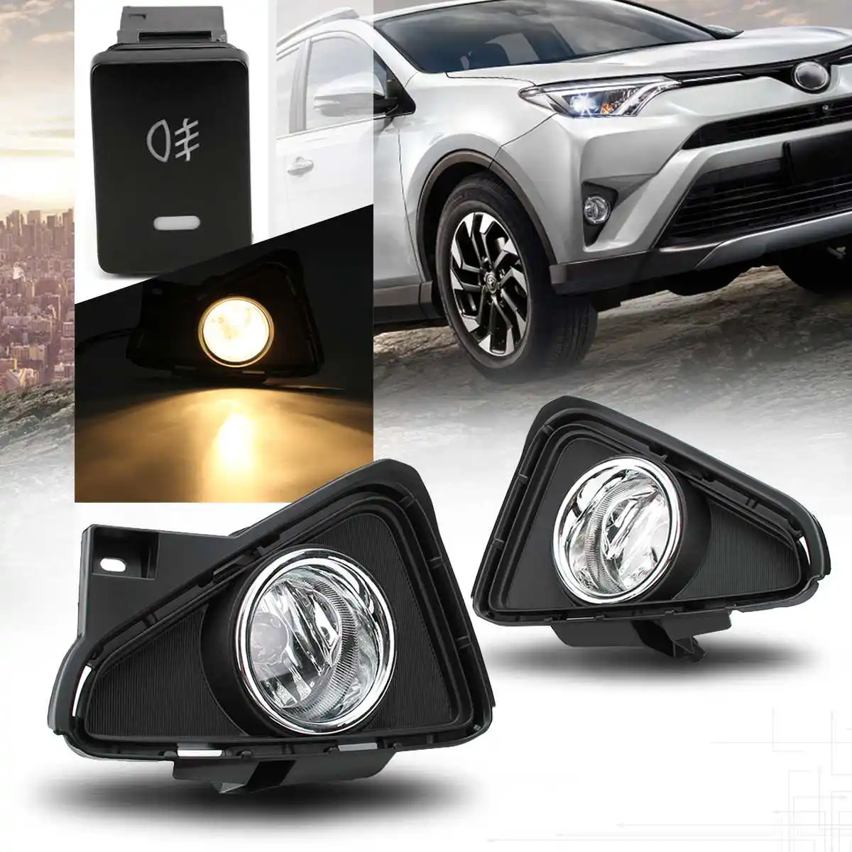 2pcs 40A Left Righ Front Bumper Clear Lens Fog Lights Driving Lamps Pair For Toyota Rav4 2016 2017 Fog Lamps
2pcs 40A Left Righ Front Bumper Clear Lens Fog Lights Driving Lamps Pair For Toyota Rav4 2016 2017 Fog Lamps