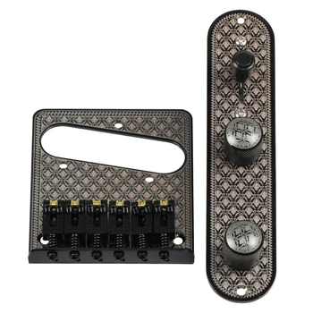 FLEOR 6 String Electric Guitar Tremolo Bridge Tele Pre-wired Control Plate Set Black Big Square Tele Prewired Control Plate
FLEOR 6 String Electric Guitar Tremolo Bridge Tele Pre-wired Control Plate Set Black Big Square Tele Prewired Control Plate