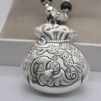 Retro 925 Sterling Silver Pendant Pattern Big Bag Fashion 56X43mm For Women Man Fu Word Luck Pendant
Retro 925 Sterling Silver Pendant Pattern Big Bag Fashion 56X43mm For Women Man Fu Word Luck Pendant