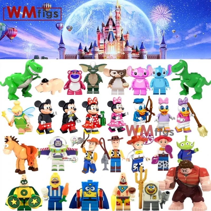Toy Story 4 Anime Cartoon Spongebobs Stitch Forky Woody Bo Peep Donald Duck Building Block Friends Baby Gift Toy for Children
Toy Story 4 Anime Cartoon Spongebobs Stitch Forky Woody Bo Peep Donald Duck Building Block Friends Baby Gift Toy for Children