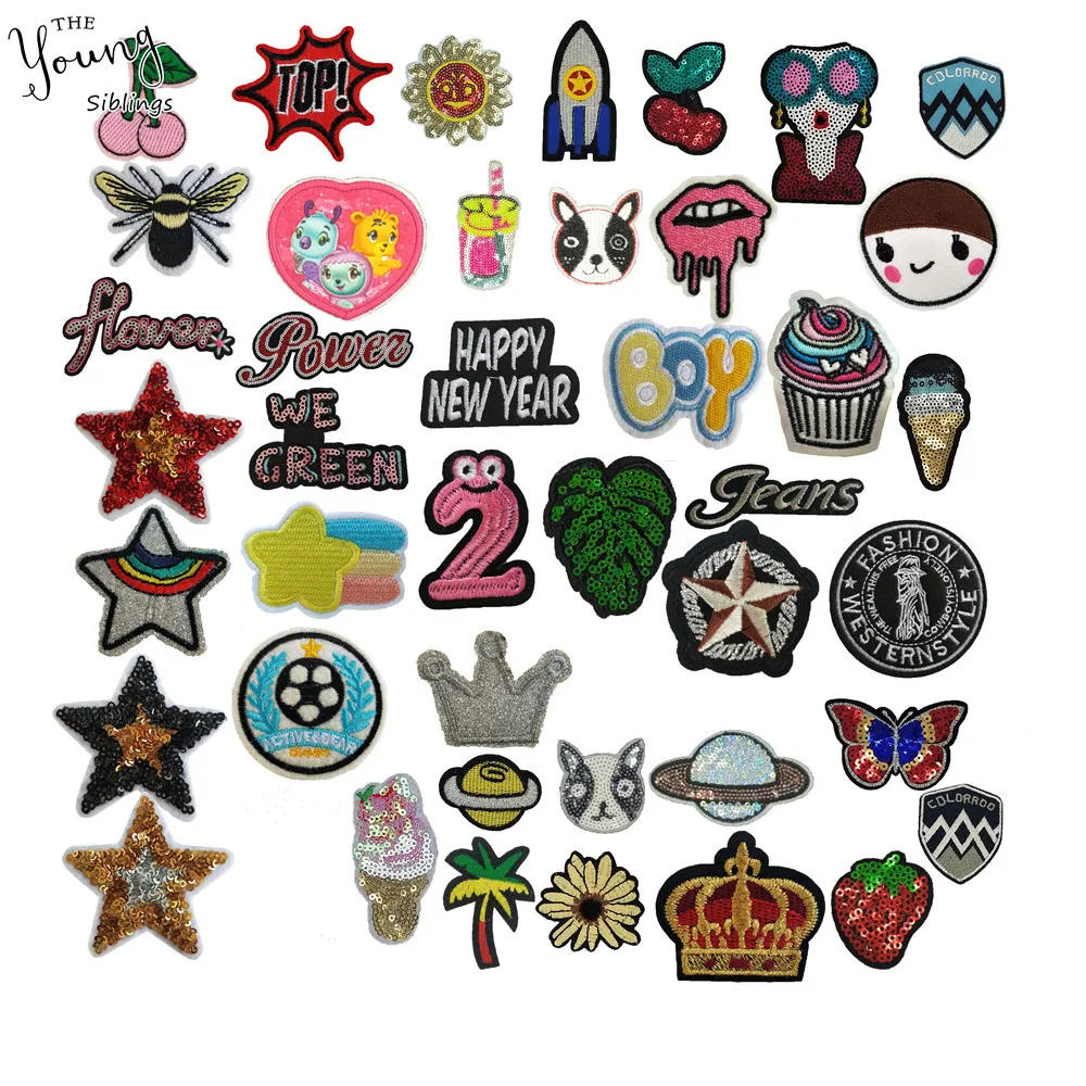 Mixture Cartoon Patch Iron for Clothing Letter Crown Embroidery Applique Sequins Badges Fabric Stickers DIY Sewing Accessories
Mixture Cartoon Patch Iron for Clothing Letter Crown Embroidery Applique Sequins Badges Fabric Stickers DIY Sewing Accessories
