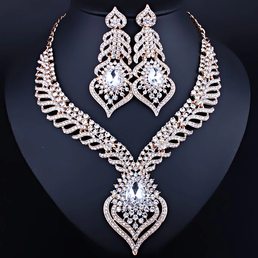 FARLENA Jewelry Fashion Phoenix feather Shape Necklace Earrings set for Bridal Luxury Full Crystal Rhinestones Jewelry sets
FARLENA Jewelry Fashion Phoenix feather Shape Necklace Earrings set for Bridal Luxury Full Crystal Rhinestones Jewelry sets