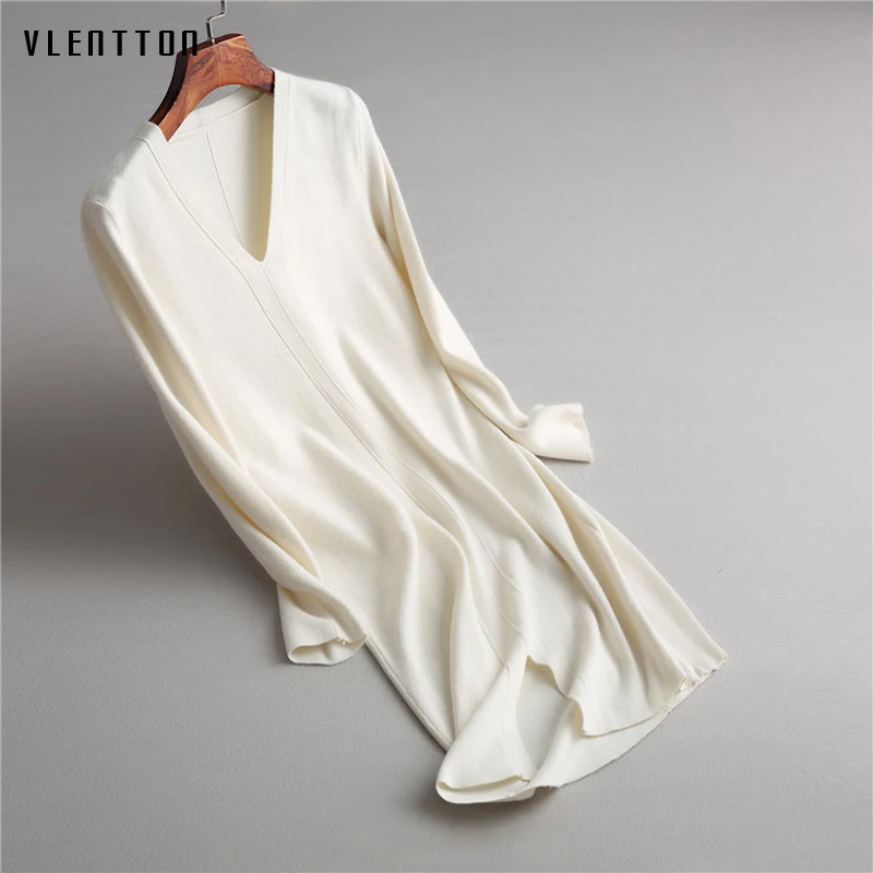 Women Sexy Sweater Dress Autumn Winter Fashion V Neck Bodycon Basic Solid Color Knitted Dress Pullover long Dress
Women Sexy Sweater Dress Autumn Winter Fashion V Neck Bodycon Basic Solid Color Knitted Dress Pullover long Dress
