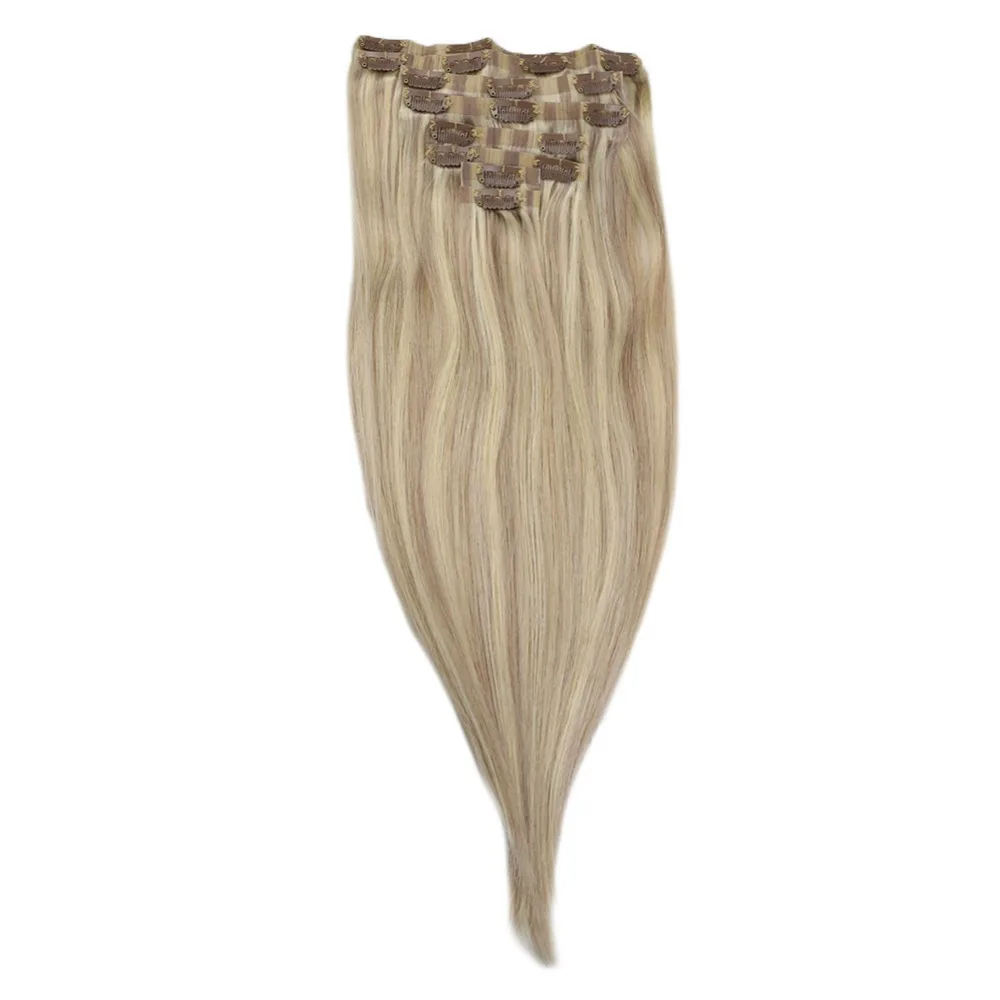 Full Shine Hair Clip in Nordic Color #18 Fading To #22 And #60 Clips in 8Pcs 100g Balayage 100% Remy Human Extensions
Full Shine Hair Clip in Nordic Color #18 Fading To #22 And #60 Clips in 8Pcs 100g Balayage 100% Remy Human Extensions
