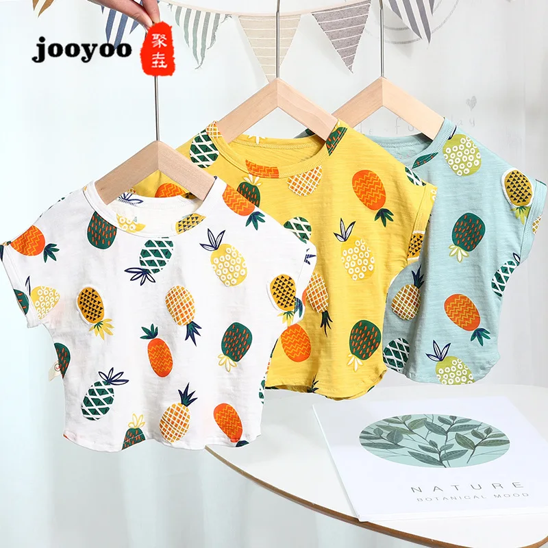 Baby Short-sleeved T-shirt Summer Pineapple Pure Cotton Cartoon Print Half-sleeved Baby Blouse Man
Baby Short-sleeved T-shirt Summer Pineapple Pure Cotton Cartoon Print Half-sleeved Baby Blouse Man