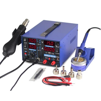 YIHUA 853D USB 2A 4 LED With 5V USB New Type 3 In 1 Soldering Station Soldering Iron Power Supply
YIHUA 853D USB 2A 4 LED With 5V USB New Type 3 In 1 Soldering Station Soldering Iron Power Supply