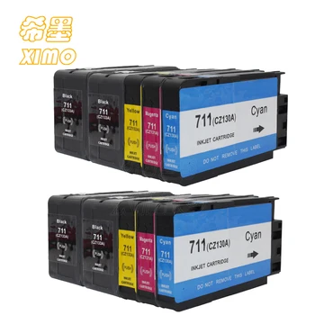 XIMO 10 Pack of Replacement Ink for HP711 (4black+2cyan +2 magenta + 2 yellow ) for DesignJet T120 T520
XIMO 10 Pack of Replacement Ink for HP711 (4black+2cyan +2 magenta + 2 yellow ) for DesignJet T120 T520