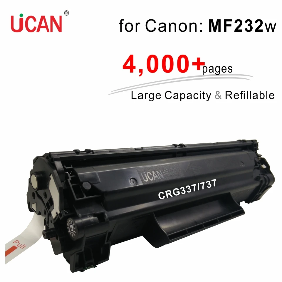 UCAN for Canon MF232w Printer 4,000+ pages Large Capacity & Refillable Toner Cartridge 737 337
UCAN for Canon MF232w Printer 4,000+ pages Large Capacity & Refillable Toner Cartridge 737 337