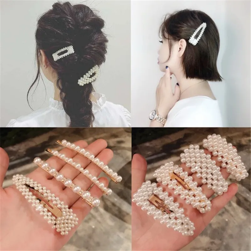 Fashion Pearl Hair Clip for Women Elegant Korean Design Snap Barrette Stick Hairpin Hair Styling Accessories 24 styles
Fashion Pearl Hair Clip for Women Elegant Korean Design Snap Barrette Stick Hairpin Hair Styling Accessories 24 styles