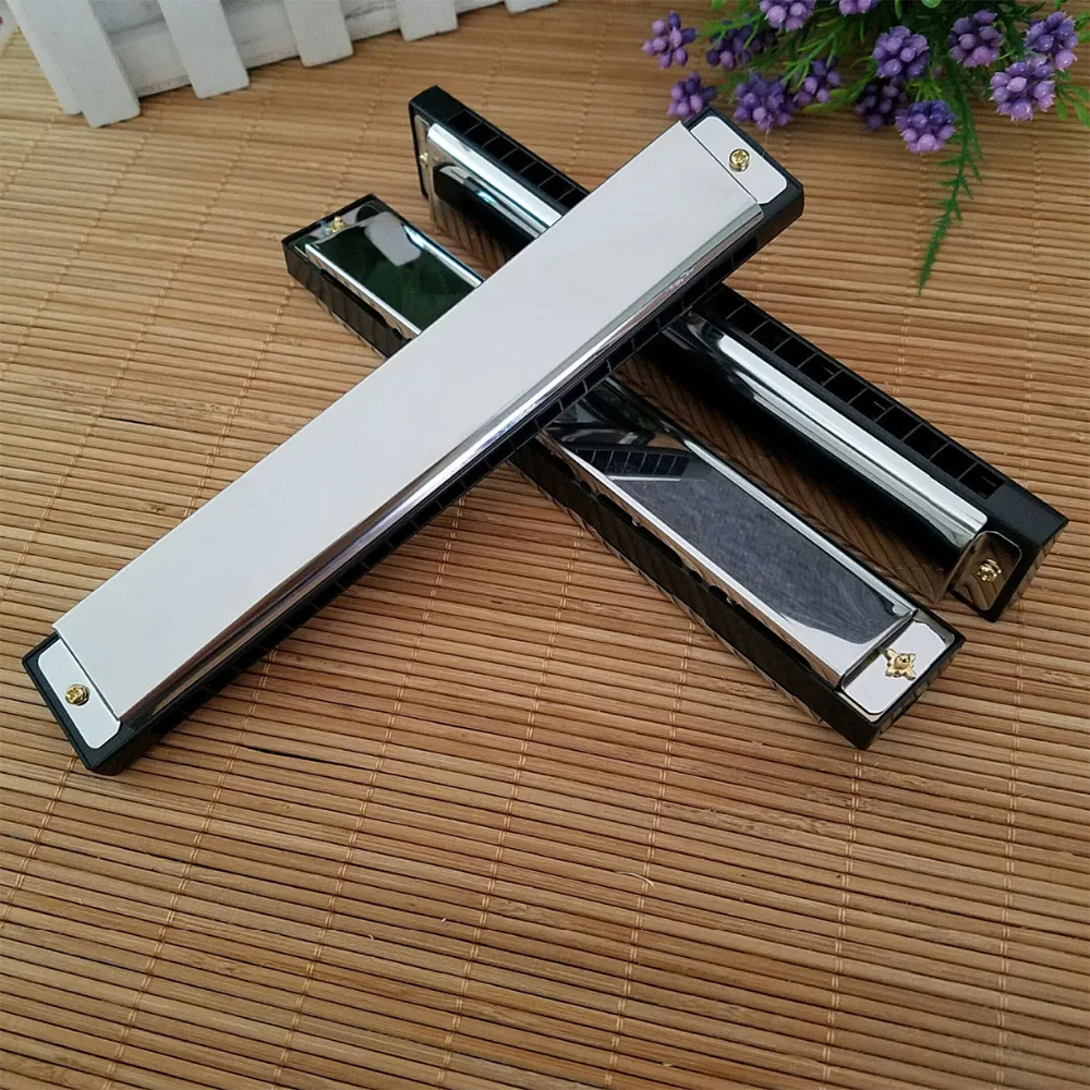 24 Holes Octave-tuned harmonica C Key Polyphony Metal Harmonica Key of C with Case The Best for Beginner
24 Holes Octave-tuned harmonica C Key Polyphony Metal Harmonica Key of C with Case The Best for Beginner
