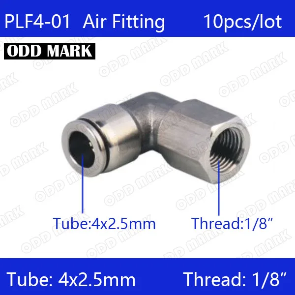 Free shipping 10pcs/lot 4mm to 1/8" PLF4-01,304 Stainless Steel Elbow Feale Connector
Free shipping 10pcs/lot 4mm to 1/8" PLF4-01,304 Stainless Steel Elbow Feale Connector