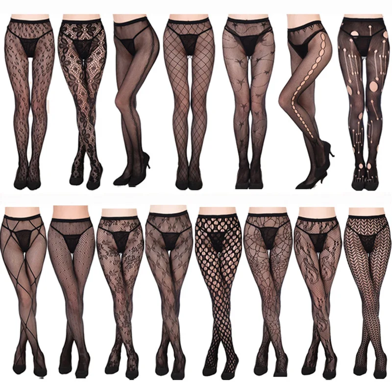 Sexy Tattoo Jacquard Lace Mesh Pantyhose Women's Fashion Black Tights Female Elasticity Stocking Hollow Black Fishnet Tights
Sexy Tattoo Jacquard Lace Mesh Pantyhose Women's Fashion Black Tights Female Elasticity Stocking Hollow Black Fishnet Tights