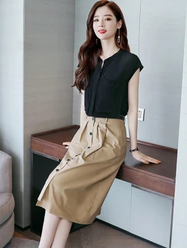 Vintage New Loose 2019 A-line Summer Set Women Pocket High Waist Brief Two Piece Set Single Breasted Terno Feminino 9pu
Vintage New Loose 2019 A-line Summer Set Women Pocket High Waist Brief Two Piece Set Single Breasted Terno Feminino 9pu