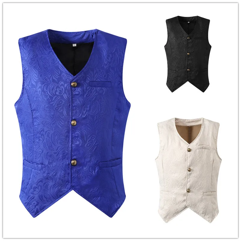 Adult Men Vintage Vest Waistcoat Victorian Black Steampunk Style Gothic Jacquard Swallow Top Noble Costume For Men's Blazer Suit
Adult Men Vintage Vest Waistcoat Victorian Black Steampunk Style Gothic Jacquard Swallow Top Noble Costume For Men's Blazer Suit