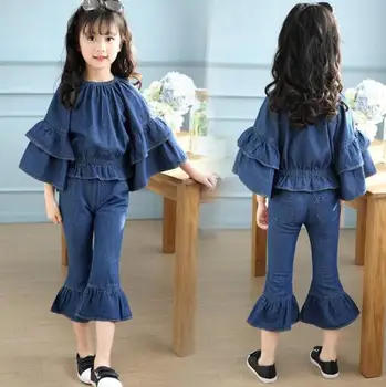 4-12 Years Children Girls Clothing Set 2018 Spring Teenage Jeans Sport Suit Denim Flare Sleeve Kids Girls Clothes Tracksuit
4-12 Years Children Girls Clothing Set 2018 Spring Teenage Jeans Sport Suit Denim Flare Sleeve Kids Girls Clothes Tracksuit