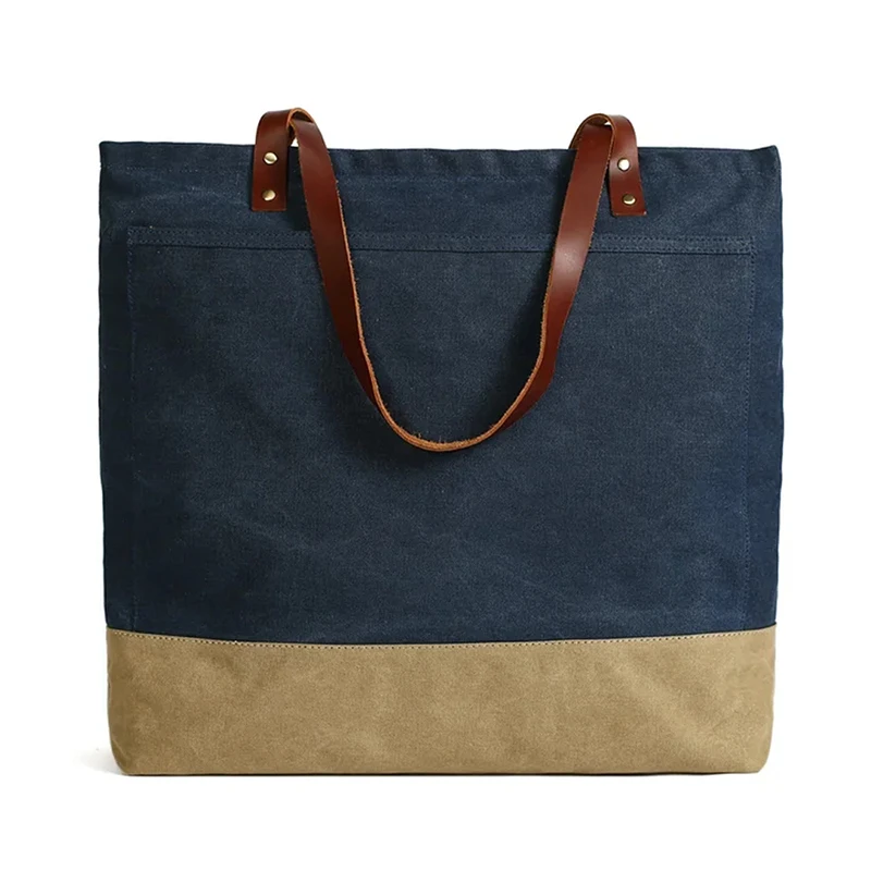 ROCKCOW Handmade Canvas Tote Bag With Leather Trimming Casual Shopper Bags Women Handbags Shoulder Bag
ROCKCOW Handmade Canvas Tote Bag With Leather Trimming Casual Shopper Bags Women Handbags Shoulder Bag