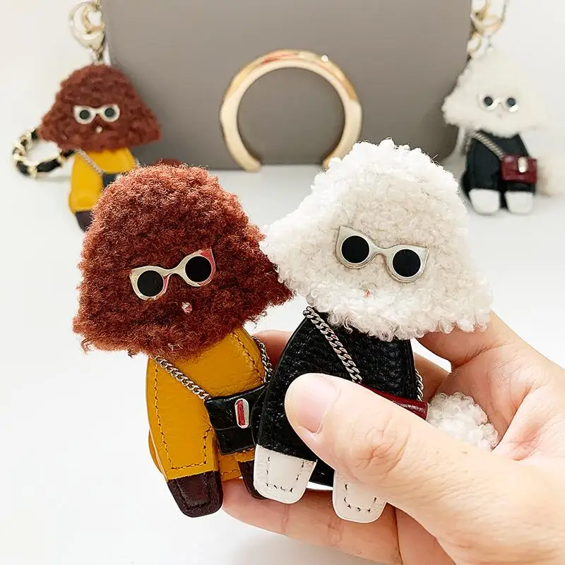 Teddy Dog Keychain 100% Real Wool Fur with Real Leather Animal Dog Keyring Bag Charm Trinket Chaveiros Bag Accessories Pendant
Teddy Dog Keychain 100% Real Wool Fur with Real Leather Animal Dog Keyring Bag Charm Trinket Chaveiros Bag Accessories Pendant
