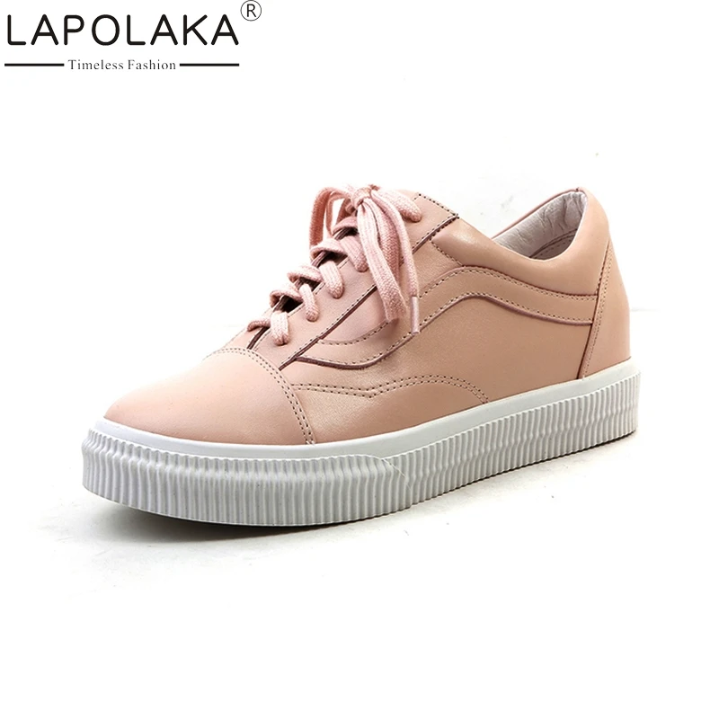 LAPOLAKA 2018 Cow Leather Large Size 34-40 Round Toe Lace Up Women Shoes Woman High Heels Pumps Woman Shoes
LAPOLAKA 2018 Cow Leather Large Size 34-40 Round Toe Lace Up Women Shoes Woman High Heels Pumps Woman Shoes