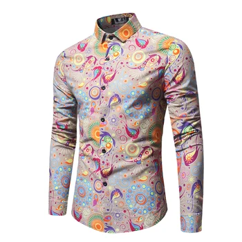 men shirt long sleelve Mens Casual Shirt Slim Men Flower Printing Dress Shirts camisa masculina High Quality Shirts Mens Clothes
men shirt long sleelve Mens Casual Shirt Slim Men Flower Printing Dress Shirts camisa masculina High Quality Shirts Mens Clothes